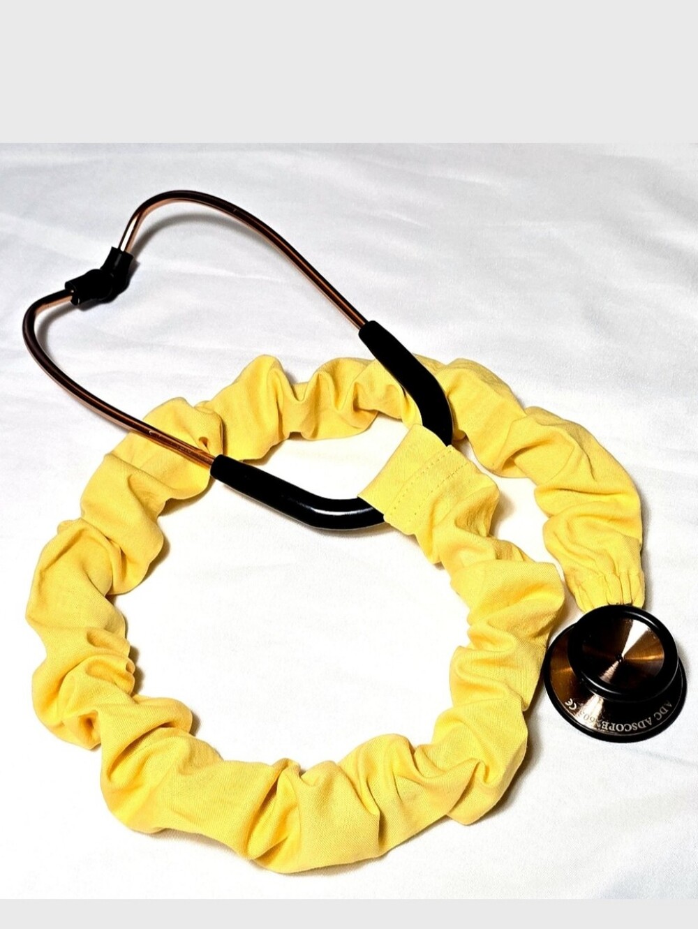 Yellow  Handmade Cotton Stethoscope Sleeve, Nurse Gift, Doctors, Nursing Student